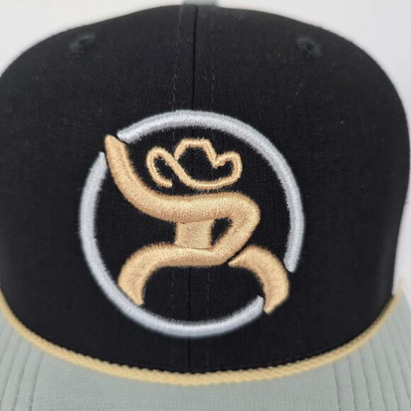 Hooey Trucker Hat Strap Roughy 4031T-BKWH Black White Tan Wht Logo Snapback NWT - Picture 2 of 12